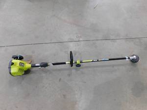 lot 63 image: RYOBI 25cc 2-Cycle Attachment Capable Full Crank Straight Gas Shaft String Trimmer