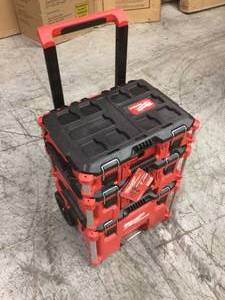 lot 111 image: PACKOUT 22 in. Modular Tool Box Storage System by Milwaukee Customer Returns See Pictures