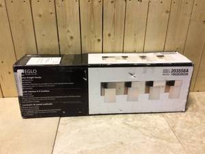 lot 16 image: Novela 27 in. 4-Light Brushed Nickel Vanity Light by Eglo Customer Returns See Pictures