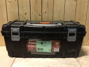 lot 34 image: 24 in. Tool Box in Black by Husky Customer Returns See Pictures