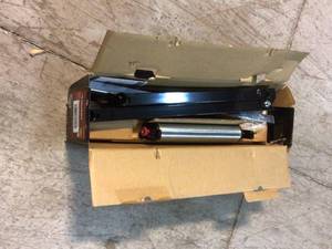 lot 35 image: 43 in. Stationary Steel Roller Stand with Edge Guide by Husky Customer Returns See Pictures