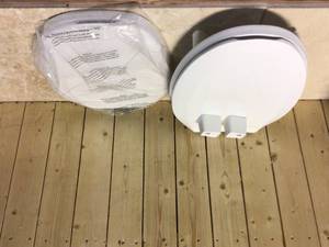 lot 51 image: ADA Compliant 3 in. Raised Elongated Closed Front with Cover Toilet Seat in White by CENTOCO Customer Returns See Pictures