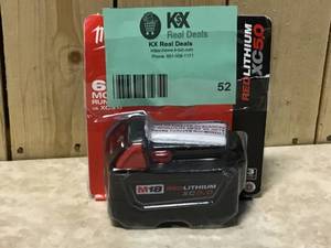 lot 52 image: M18 18-Volt 5.0 Ah Lithium-Ion XC Extended Capacity Battery Pack by Milwaukee Customer Returns See Pictures