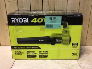 lot 64 image: Ryobi 40V Cordless Jet Fan Blower Customer Returns See Pictures