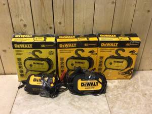 lot 93 image: DEWALT DXAEWPC4 Fully Automatic 4 Amp 12V Waterproof Battery ChargerMaintainer with Cable Clamps Customer Returns See Pictures