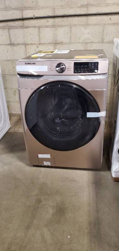 Samsung 4.5-cu ft High Efficiency Stackable Front-Load Washer (Champagne) (Scratch & Dent) - 1 Year Warranty