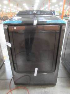 Samsung 7.4 cu. ft. Smart Brushed Black Gas Dryer with Steam Sanitize, DVG52A5500V (Scratch and Dent) - 1 Year Warranty