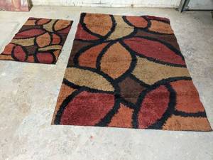 Beautiful Mid-Century-Modern Look Carpets-32.5 x 45.5 & 90 x 62