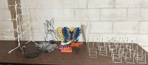 Assorted Adorable Home Decor- Vintage Mid-Century Modern Butterfly Wall Hangings, Metal Trees, Wooden Signs, Plate Holders, And More