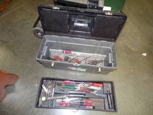 lot 21 image: Stack On Tool Box with Tools