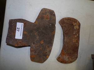 lot 27 image: Pair of Vintage Axe Heads