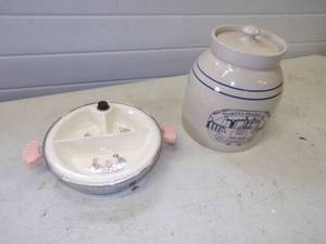 lot 37 image: Vintage Baby Bowl with Cookie Jar