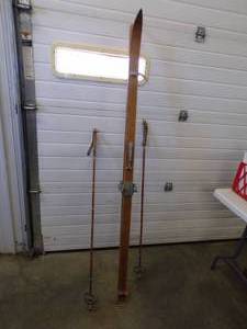lot 55 image: Vintage Wood Cross Country Skies
