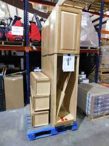 KITCHEN CABINET LOT - HICKORY