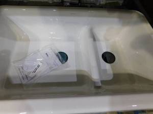 KOHLER Whitehaven Undermount Farmhouse Apron Front Cast Iron 36 in. Double Bowl Smart Divide Kitchen Sink White Hayridge Design