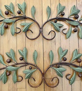 lot 36 image: Pair of Metal Wall Decor Pieces