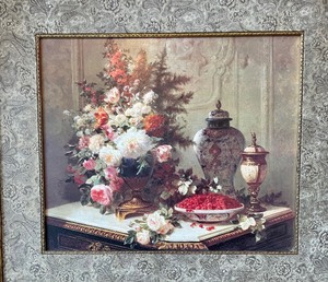 lot 89 image: Tulips and other Flowers Print by Jean Babtiste Robie