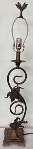 lot 122 image: Pair of Ornate Lamps