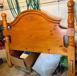lot 135 image: Wooden Queen Headboard