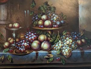 lot 159 image: Framed Still Life Painting (Print)