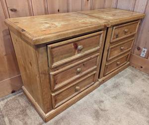 lot 167 image: Pair of Wood Nightstands