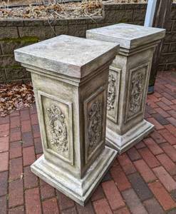 lot 184 image: Pair of Decorative Resin Pillars