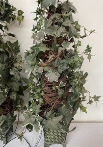 lot 118 image: Pair of Decorative Faux Trees with Lights.