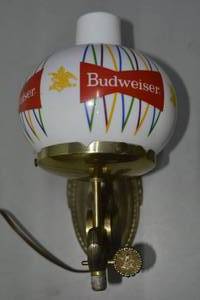 Vintage Budweiser beer wall sconce