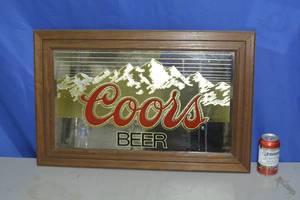 Coors Beer Framed Mirror