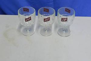 Schlitz glass goblets