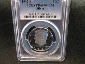 1992-S PCGS PR69DCAM Silver Kennedy...