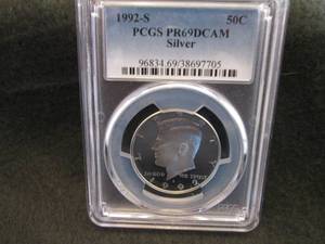 1992-S PCGS PR69DCAM Silver Kennedy...