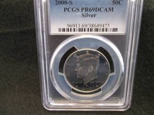 2000-S PCGS PR69DCAM Silver Kennedy...