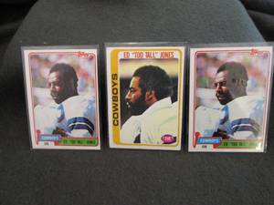 3 Topps Ed Too Tall Jones Cards...