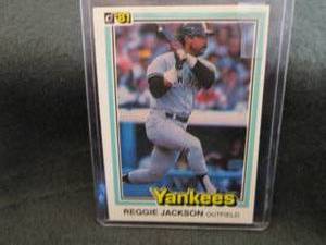 1981 Donruss Reggie Jackson Card...