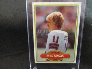 1980 Topps Phil Simms Card...