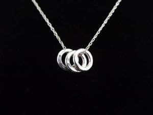 .925 Sterling Silver Floating Ring Necklace