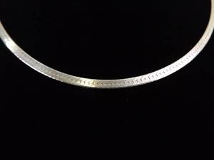 .925 Sterling Silver Wider Herringbone Necklace