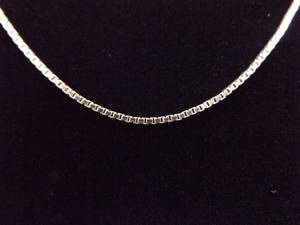 .925 Sterling Silver Box Link Necklace