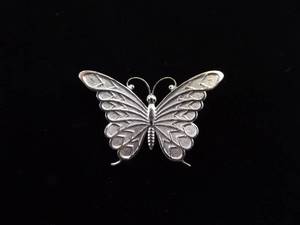 .925 Sterling Silver Butterfly Brooch
