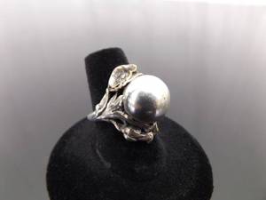 .925 Sterling Silver Styled Ball Ring Size 7