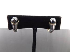 .925 Sterling Silver Hematite Ball Post Earrings