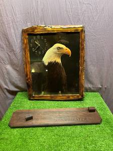 lot 130 image: Eagle Clock & Winchester Wall Mount