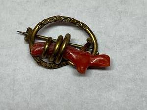 lot 217 image: Victorian Coral Brooch