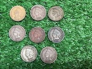 lot 243 image: 8 1907 Indian Head Pennies