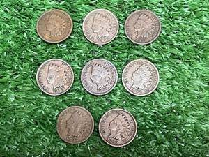 lot 244 image: 9 Indian Head Pennies