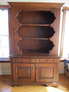Wood China Hutch Cupboard Cabinet.&nbsp&nbspFarmhouse, Farm Style Decor.