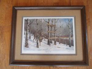 Framed Art Print. Deer Stand. Les C Kouba
