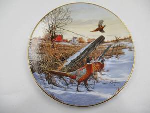 North America Collector Plate w certificate & box. Pheasant.