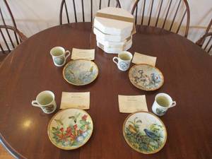 Lot of 4 Lenox Natures Collage Plate Collection with mugs